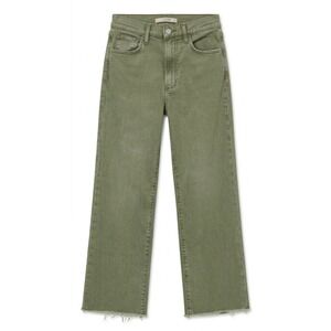Joe's Jeans The Blake High Rise Wide Leg Crop Jeans Burnt Olive Green Size 26